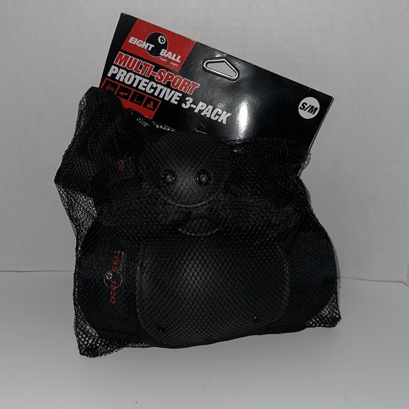 Eight Ball Multi-Sport Protective 3-Pack Knee & Elbow Pads Wrist Guards Ages 8+ - Picture 2 of 3